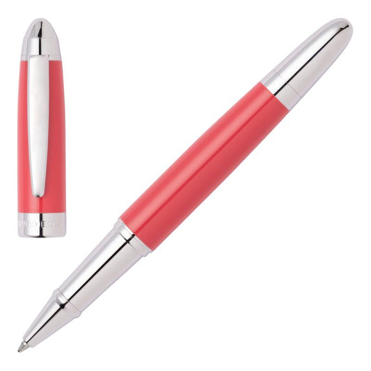 Stylo roller Hugo boss, édition icon corail/chrome